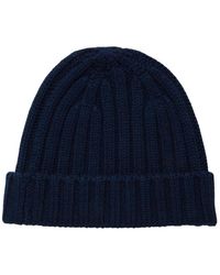 Brooks Brothers - Accessoires ,Blauw ,Wol Merino Wollen Beanie - Lyst