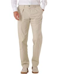 Profuomo - Broeken ,Linnen Zand Chino Trouser Sportcord - Lyst