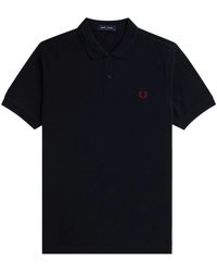 Fred Perry - Tops ,Zwart ,Katoen Slim Fit Plain Polo - Lyst