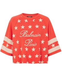 Balmain - T-Shirt Signature Sterne - Lyst