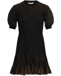 Ulla Johnson - Kleedjes ,Zwart ,Polyester Talie Jurk - Lyst