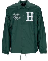 Huf - Jassen ,Groen ,Polyester Bosgroene Coachesjas Met Thrasher - Lyst