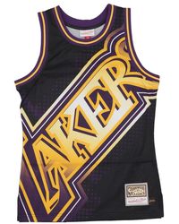 Mitchell & Ness - Fitness ,Veelkleurig ,Polyester Nba Big Face Basketball Tank Top - Lyst