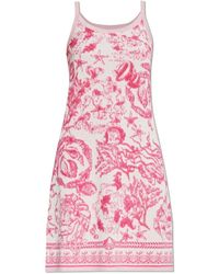 Versace - Kleedjes ,Roze ,Katoen Jurk Met Barocco-Patroon - Lyst