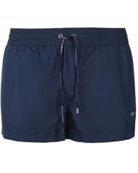 Dolce & Gabbana - Badeshorts Mit Logo-Schild - Lyst