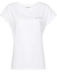 Blugirl Blumarine - Optisches weiß `moda` t-shirt - Lyst