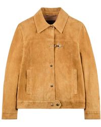 Fay - Jassen ,Geel ,Short Biker Slim - Lyst