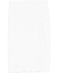 Oséree - Rokken ,Wit ,Pailletten Midi-Rok Met Pailletten En Zijsplit - Lyst