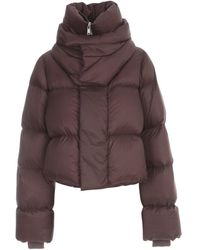 Rick Owens Exploder Cropped Duvet Padded Jacket - Bruin