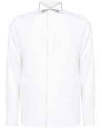 D4.0 - Overhemden ,Wit ,Katoen Cotton Overhemd - Lyst