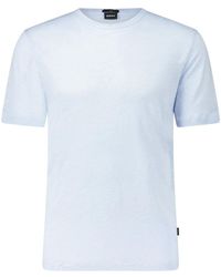 BOSS - Rundhals-t-shirt tiburt aus leinen - Lyst