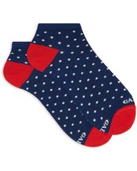Gallo - Herren Königsblaue Leichte Baumwollknöchelsocken Mit Punkten - Lyst