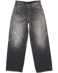 Acne Studios - Zwarte Katoenen Jeans Losse Pasvorm - Lyst