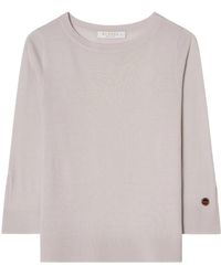 BUSNEL - Ocean Boatneck Wool Top - Lyst