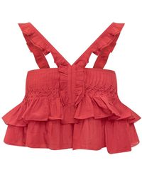 Isabel Marant - Voile Ärmelloses Top Mit Schulterriemen - Lyst