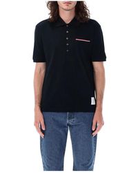 Thom Browne - Tops ,Blauw ,Katoen Stijlvolle Gebreide Collectie - Lyst