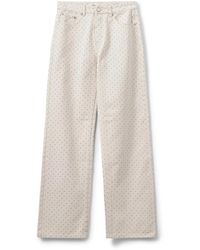 Sofie Schnoor - Off Straight-Leg Jeans Met Stippen - Lyst