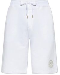 Versace Jeans Couture - Sweatshorts Mit Logo-Patch - Lyst
