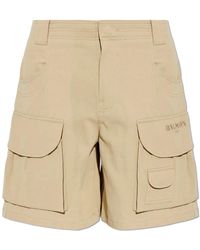 Balmain - Korte Broeken ,Katoen Cotton Cargo Bermuda Shorts - Lyst