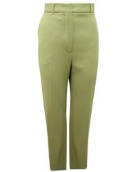 Max Mara - Broeken ,Groen ,Wol Wollen Broek - Lyst
