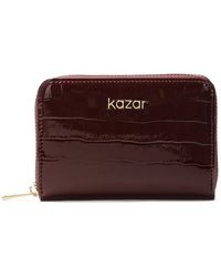 Kazar - Elegante Kleine Portemonnee Met Reliëfpatroon - Lyst