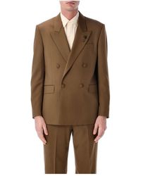 Lardini - Jassen ,Bruin ,Wol Soirée Double-Breasted Jacket - Lyst