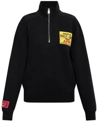 DSquared² - Hoodies & Sweatvesten ,Zwart ,Katoen Patch Sweatshirt - Lyst