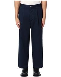 New Amsterdam Surf Association - Blauwe Katoen Polyester Broek - Lyst