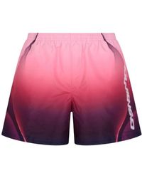 CASABLANCA - Badmode ,Veelkleurig ,Polyester Gradient Print Zwemshorts - Lyst