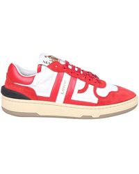 Lanvin - Rot/weiße ledersneaker aw24 - Lyst