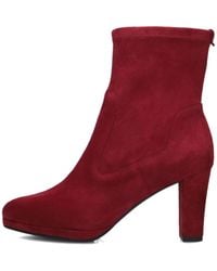 Peter Kaiser - Rote Wildleder Stiefeletten Klassischer Stil - Lyst