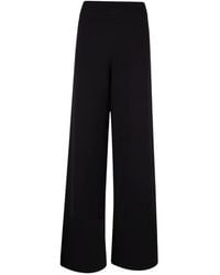 Stenströms - Broeken ,Zwart ,Polyester Jupiter Wide Broeken - Lyst