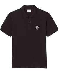 Lacoste - Klassiek Model Piqué Poloshirt Met Badgeaccent - Lyst