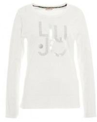 Liu Jo - T-shirt mit langen ärmeln und logo - Lyst