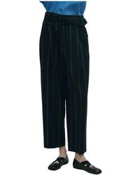 Erika Cavallini Semi Couture - Broeken ,Zwart ,Pantaloni Lana - Lyst