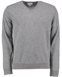Lacoste - V-Neck Knitwear - Lyst