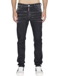 DSquared² - Schwarze skater jeans mit used-look - Lyst