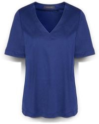 Elena Miro - T-Shirt Mit V-Ausschnitt - Lyst