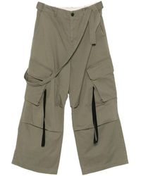 Isabel Benenato - Broeken ,Groen ,Katoen Cargo Broek Met Riem - Lyst