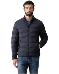 Guess - Jassen ,Blauw ,Polyester Eco Stretch Seamless Jacket - Lyst