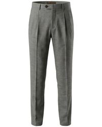 Moorer - Broeken ,Grijs ,Katoen Elegante Grijze Pantalon, Lichtgewicht En Veelzijdig - Lyst