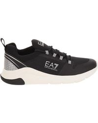 EA7 - Schwarze sneakers runde zehen gummisohle - Lyst