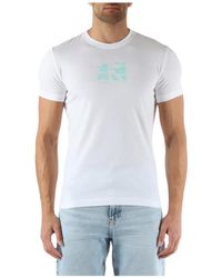 Calvin Klein - Baumwoll-t-shirt mit frontlogo-druck - Lyst