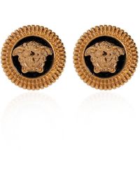 Versace Oorbellen Met Gegraveerd Logo in het Metallic voor heren Heren Sieraden voor voor Oorbellen en earcuffs voor 