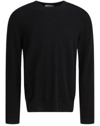 McQueen - Zwarte Gebreide Trui Ronde Hals Sweater Aw25 - Lyst