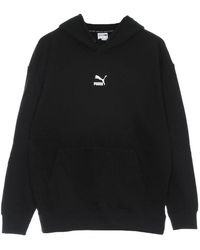 PUMA - Fitness ,Zwart ,Katoen Klassieke Relaxed Hoodie - Lyst