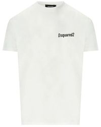 DSquared² - Cool fit weißes logo print t-shirt - Lyst