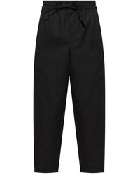 KENZO - Pantaloni cargo nero coulisse vita - Lyst