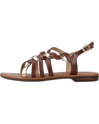 Geox - Schoenen ,Bruin ,Stijlvolle Platte Sandalen Voor Vrouwen - Lyst