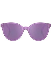 Versace - Modische transparente violette sonnenbrille - Lyst